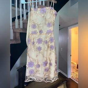 homecoming dress from lucy in the sky. size 2. lavender and gold color.